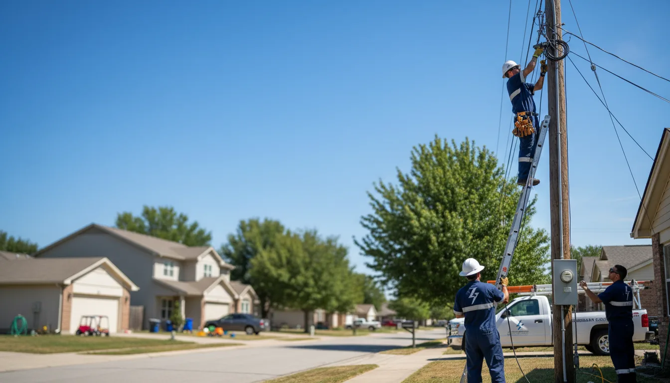 Residential electrician providing installation services in Alvarado, TX